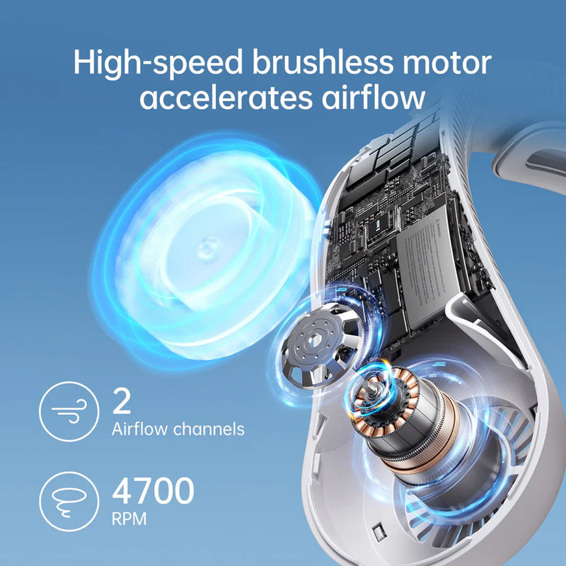 Portable Bladeless Hanging Rechargeable Neck Fan