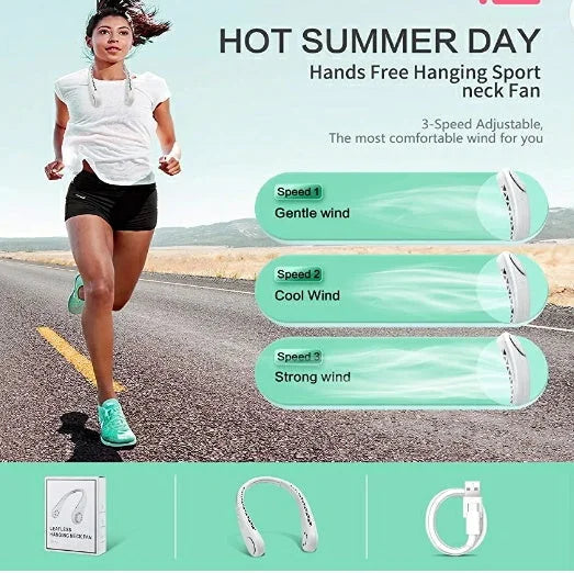 Portable Bladeless Hanging Rechargeable Neck Fan